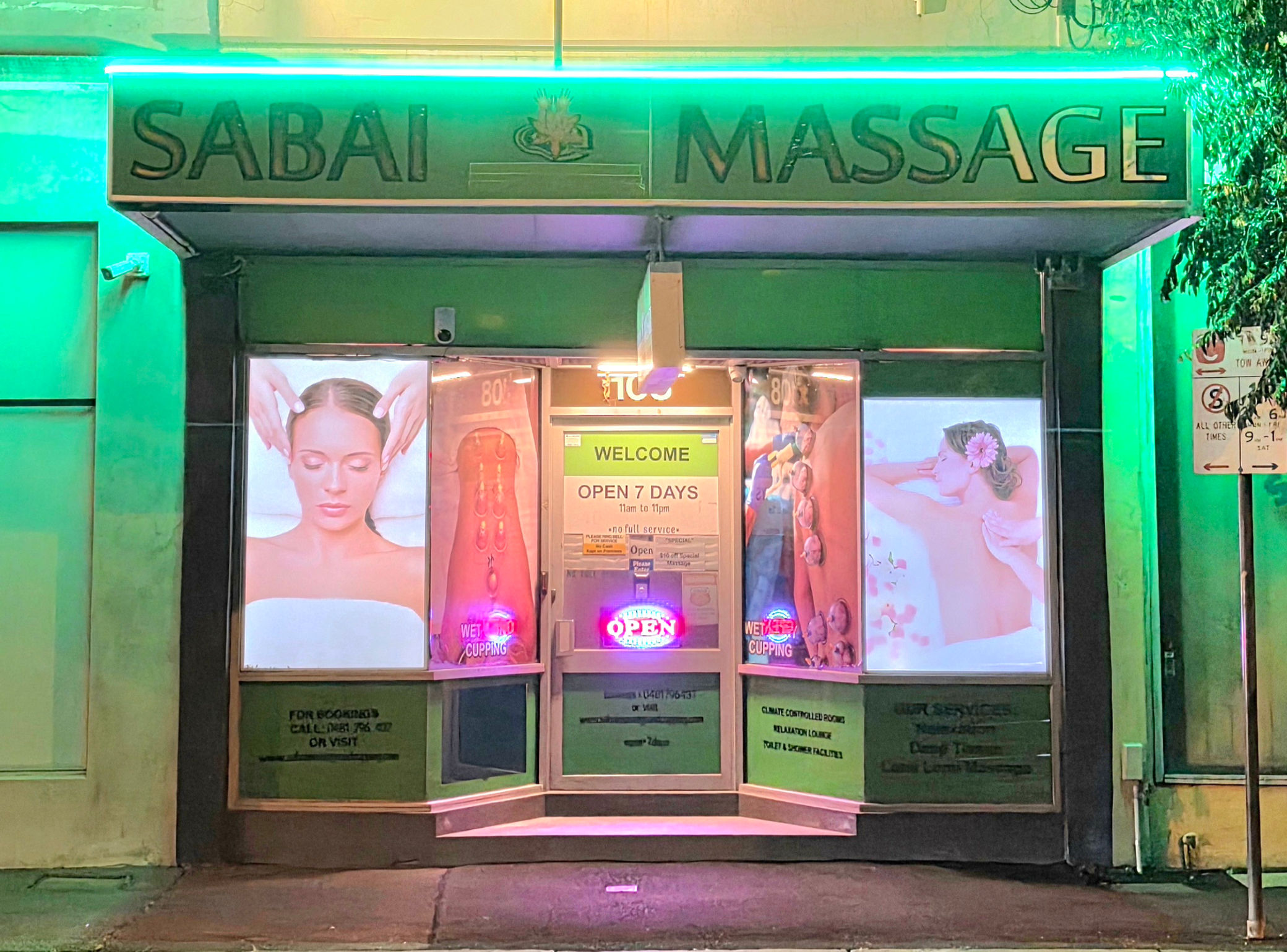 Sabai Massage storefront on Sydney Road